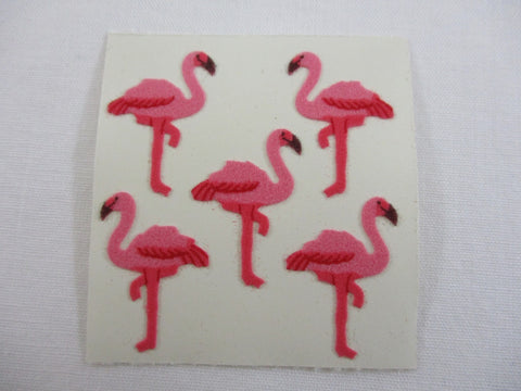 Sandylion Flamingo Fuzzy Sticker Sheet / Module - Vintage & Collectible