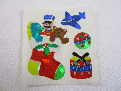 Sandylion Christmas Toys Prismatic Sticker Sheet / Module - Vintage & Collectible