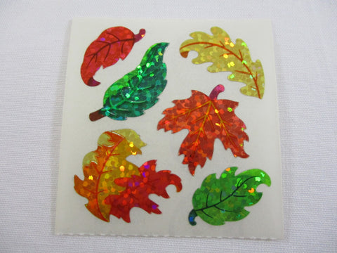 Sandylion Autumn Leaves Glitter Sticker Sheet / Module - Vintage & Collectible