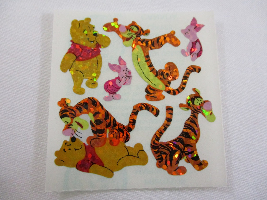 Sandylion Winnie the Pooh Bear Glitter Sticker Sheet / Module - Vintage & Collectible - B