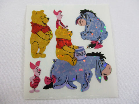 Sandylion Winnie the Pooh Bear Glitter Sticker Sheet / Module - Vintage & Collectible - C