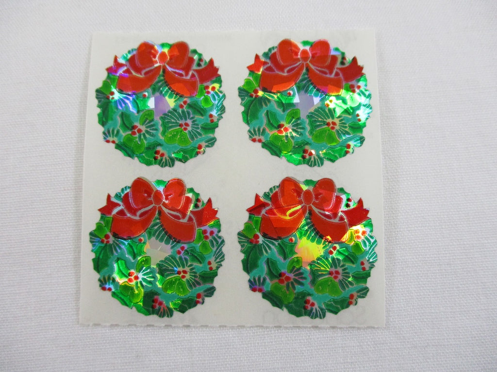 Sandylion Christmas Wreath Prismatic Sticker Sheet / Module - Vintage & Collectible