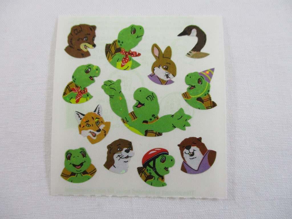 Sandylion Nelvana Animal Characters Glitter Sticker Sheet / Module - Vintage & Collectible