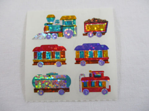 Sandylion Train Glitter Sticker Sheet / Module - Vintage & Collectible