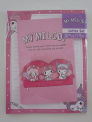 Cute Kawaii Sanrio Kuromi My Melody Letter Set Pack - Stationery Writing Paper Envelope Penpal