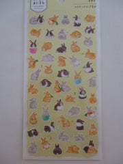 Cute Kawaii MW Animaru  Seal Series - Q - Bunny Rabbit Sticker Sheet - for Journal Planner Craft