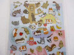 Cute Kawaii Kamio Hamster Squirrel Sticker Sheet - with Gold Accents - for Journal Planner Craft Agenda Organizer Scrapbook