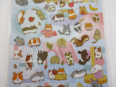 Cute Kawaii Kamio Hamster Squirrel Sticker Sheet - with Gold Accents - for Journal Planner Craft Agenda Organizer Scrapbook