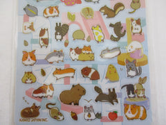 Cute Kawaii Kamio Hamster Squirrel Sticker Sheet - with Gold Accents - for Journal Planner Craft Agenda Organizer Scrapbook