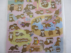 Cute Kawaii Kamio Otter Sticker Sheet - with Gold Accents - for Journal Planner Craft Agenda Organizer Scrapbook