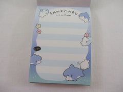 Cute Kawaii Crux Samemaru Baby Shark and Friends Mini Notepad / Memo Pad - Stationery Designer Paper Collection