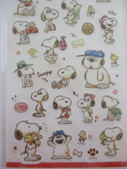 Cute Kawaii Kamio Peanuts Snoopy Sketch Sticker Sheet - for Journal Planner Craft