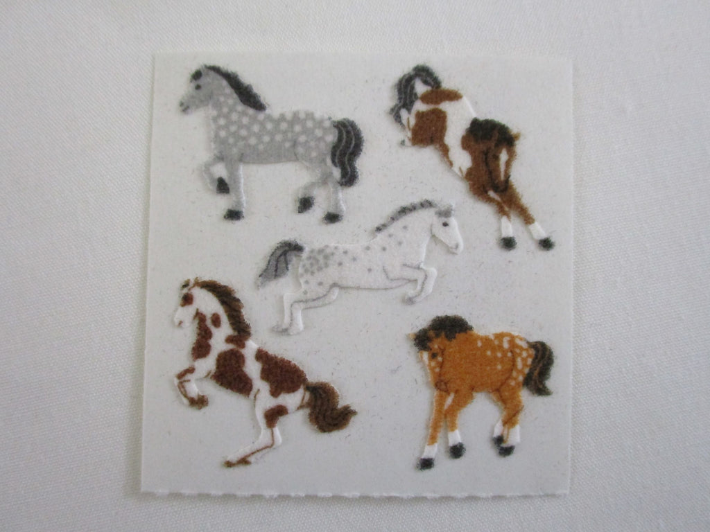 Sandylion Horse Fuzzy Sticker Sheet / Module - Vintage & Collectible