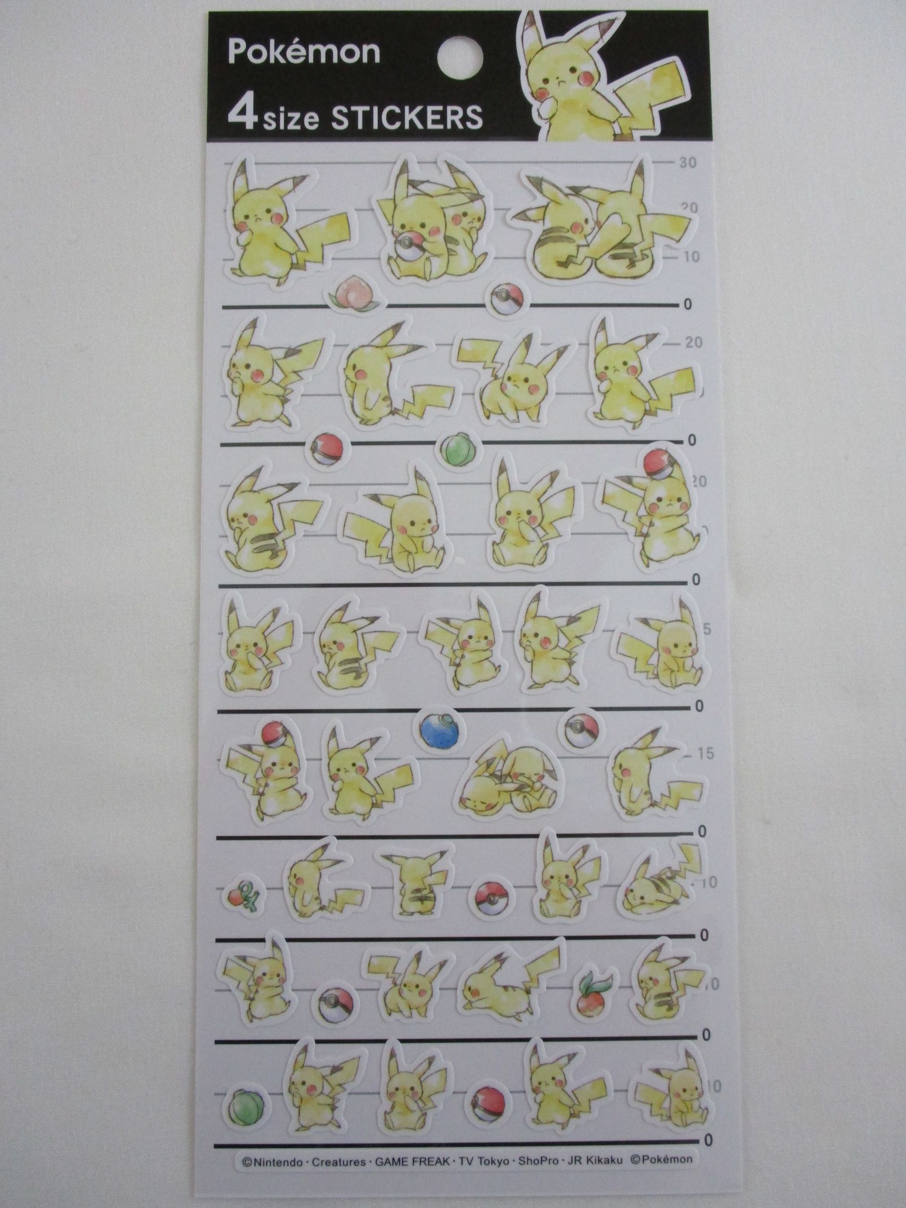 Cute Kawaii Kamio Pokemon Pikachu Sticker Sheet - for Journal Planner –  Alwayz Kawaii