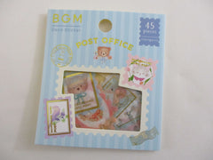 Cute Kawaii BGM Flake Stickers Sack - Bear Cat Rabbit Bird Stamp - for Journal Agenda Planner Scrapbooking Craft