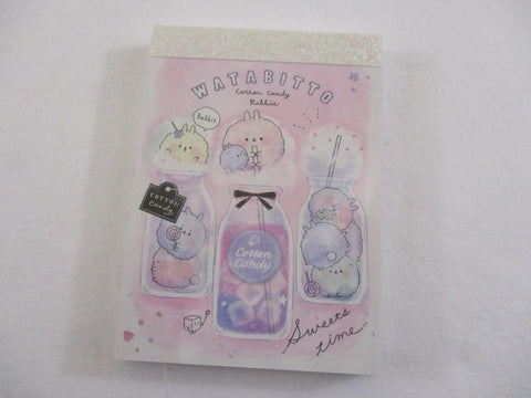 Cute Kawaii Crux Watabitto Cotton Candy Rabbit Mini Notepad / Memo Pad - Stationery Designer Paper Collection