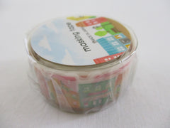 Cute Kawaii Mind Wave Washi / Masking Deco Tape - House Town City Home Street - for Scrapbooking Journal Planner Craft