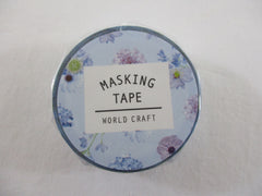 Cute Kawaii World Craft Washi / Masking Deco Tape - Flowers Blue - for Scrapbooking Journal Planner Craft