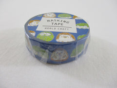 Cute Kawaii W-Craft Washi / Masking Deco Tape - Hedgehog - for Scrapbooking Journal Planner Craft