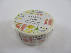 Cute Kawaii World Craft Washi / Masking Deco Tape - Fine Dining Cheese Wine - for Scrapbooking Journal Planner Craft