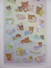 Cute Kawaii San-X Rilakkuma Bear Sticker Sheet 2022 - Kiraholo B Music - for Planner Journal Scrapbook Craft