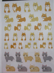 Cute Kawaii MW BonBon Series - Dog Cat Puppies Kitten Sticker Sheet - for Journal Planner Craft