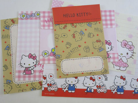 Cute Kawaii Hello Kitty Brightening My Day Letter Sets - Writing Paper Envelope Stationery - Rare Collectible