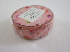 Cute Kawaii W-Craft Washi / Masking Deco Tape - Flowers Pink red - for Scrapbooking Journal Planner Craft