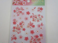 Cute Kawaii MW Cherry Blossom Sakura Spring Bloom Collection Sticker Sheet - for Journal Planner Craft - Washi Textured Paper