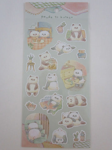 Cute Kawaii MW Kuyasu Comfort Series - Panda - Sticker Sheet - for Journal Planner Craft