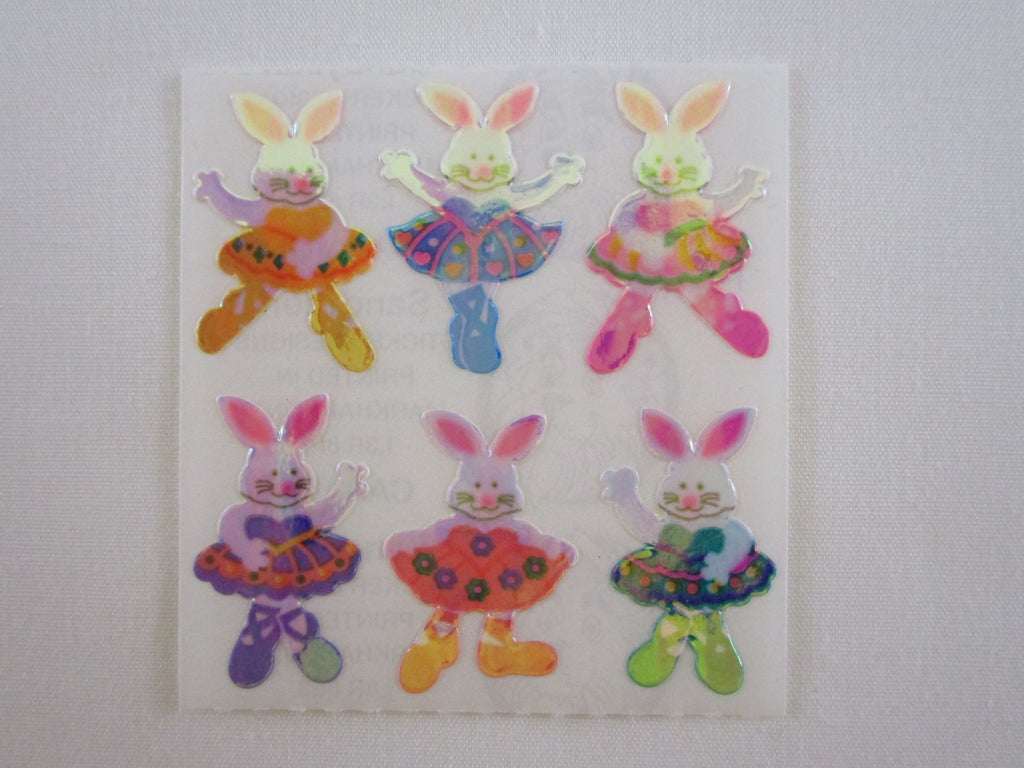 Sandylion Bunny Rabbit Pearly / Opalescent Sticker Sheet / Module - Vintage & Collectible