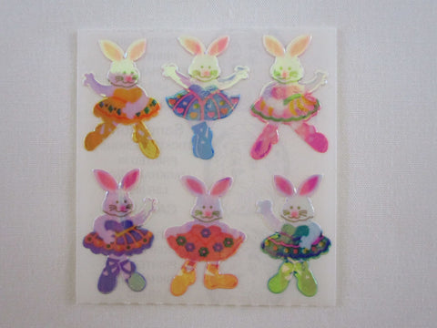 Sandylion Bunny Rabbit Pearly / Opalescent Sticker Sheet / Module - Vintage & Collectible