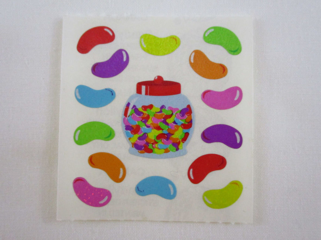 Sandylion Jelly Bean Candy Glitter Sticker Sheet / Module - Vintage & Collectible