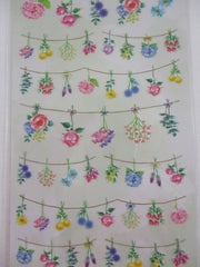 Cute Kawaii Mind Wave Flower Garland Beautiful Multi Color Sticker Sheet - for Journal Planner Craft Organizer Calendar