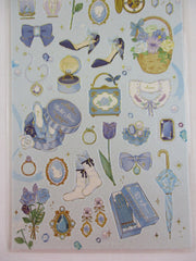 Cute Kawaii MW Choupinet Series - Royal Blue Travel Party Sweet Flower Princess Sticker Sheet - for Journal Planner Craft