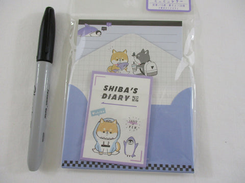 Cute Kawaii Kamio Dog and Penguin MINI Letter Set Pack - Stationery Writing Note Paper Envelope