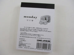 Cute Kawaii Kamio School Girls Monday bear Mini Notepad / Memo Pad - Stationery Designer Paper Collection