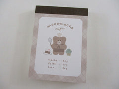 Cute Kawaii Q-Lia Moco Mocha Cafe Bear Mini Notepad / Memo Pad - Stationery Designer Paper Collection