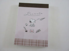 Cute Kawaii Peanuts Snoopy Mini Notepad / Memo Pad Kamio - W Peanuts Letter Love - Stationery Designer Paper Collection