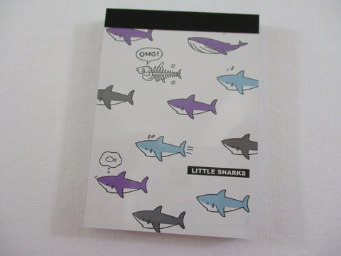 Cute Kawaii Crux OMG Little Sharks Mini Notepad / Memo Pad - Stationery Designer Writing Paper Collection