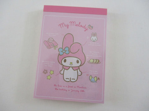 Cute Kawaii Sanrio My Melody Mini Notepad / Memo Pad Kamio - Stationery Designer Paper Collection