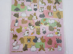 Cute Kawaii Kamio Rabbit Bunny Sticker Sheet - with Gold Accents - for Journal Planner Craft Agenda Organizer Scrapbook