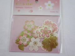 Flowers Sakura Cherry Blossom - Flake Stickers Sack Clothes-pin - Beautiful Garden Love Wedding Bouquet for Journal Agenda Planner Scrapbooking Craft