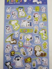 Cute Kawaii Peanuts Snoopy Large Sticker Sheet - E Classic and Friends - for Journal Planner Craft