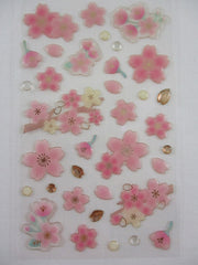 Cute Kawaii Clothes-pin Beautiful Sakura Cherry Blossom Flowers Sticker Seal Sheet - for Journal Planner Craft Organizer Calendar