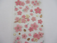 Cute Kawaii Clothes-pin Beautiful Sakura Cherry Blossom Flowers Sticker Seal Sheet - for Journal Planner Craft Organizer Calendar