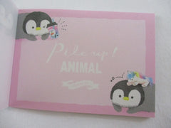 Cute Kawaii Crux Penguin Bubble Tea Pile up Animal Mini Notepad / Memo Pad - Stationery Designer Paper Collection
