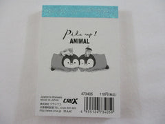 Cute Kawaii Crux Penguin Bubble Tea Pile up Animal Mini Notepad / Memo Pad - Stationery Designer Paper Collection