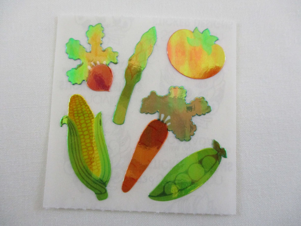 Sandylion Vegetables Pearly / Opalescent Sticker Sheet / Module - Vintage & Collectible