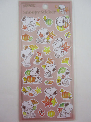 Cute Kawaii Kamio Peanuts Snoopy Autumn Sticker Sheet - for Journal Planner Craft